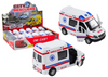 Ambulans Karetka 1:32 Otwierane Drzwi Światła Dźwięki Napęd Biała