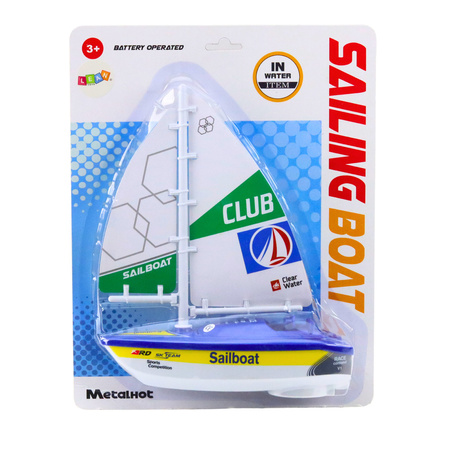 Żaglówka Łódź Wodna Na Baterie Napęd Turbinowy Niebieska