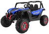 Buggy SuperStar dla dzieci Niebieski + MP4 + Napęd 4x4 + Pilot + Bagażnik + LED + Blokada drzwi