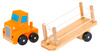 Drewniana Ciężarówka z Naczepą i Klockami dla dzieci 2+ Zabawka edukacyjna + Klocki z literami cyframi