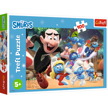 Puzzle - 100 - Nauki Papy Smerfa - Smerfy - Trefl 16481