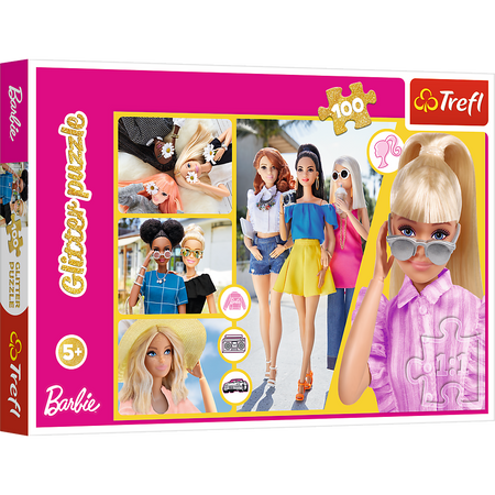Puzzle - 100 Glitter - Brokatowa Barbie - Trefl 14830
