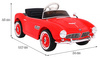 Autko BMW 507 Retro elektryczne dla dzieci Czerwony Roadster