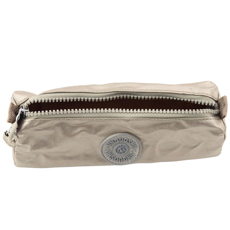 Piórnik Szkolny Organizer Jednokomorowy Srebrny 21,5cm