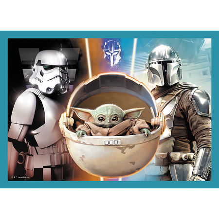 Puzzle - 4w1 (35, 48, 54, 70) - Mandalorian - Star Wars - Trefl 34397