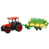 Traktor Rolniczy Farmerski Z Zielono-Żółtą Przyczepą Czerwony 50cm