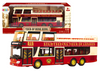 Autobus Piętrowy Wycieczkowy 1:42 Metalowy Światła Czerwony