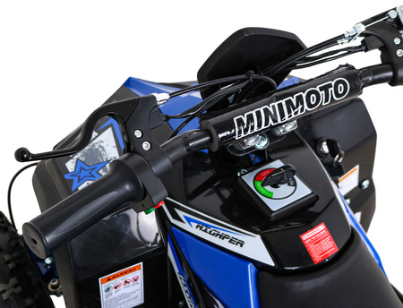 Quad HIPERFECT na akumulator Niebieski 35km/h + Silnik 1000W + Koła pompowane + Regulacja siedzenia