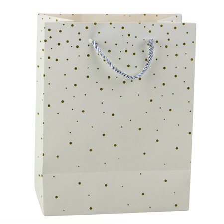 Torba Prezentowa Ze Złotymi Kropkami 23 x 18 x 10,5 cm