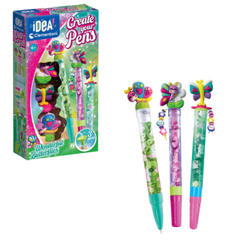 Idea Art Zestaw Mini Fabryka Długopisów Motylki Clementoni 18169