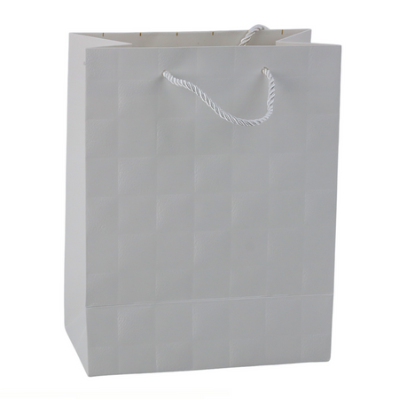 Torba Prezentowa Elegancka Tłoczone Kwadraty 23 x 18 x 10,5 cm