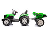 Traktor Na Akumulator HC-306 Z Przyczepą Jasno Zielony 24V