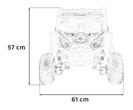 Pojazd Buggy Madman UTV-MX Żółty
