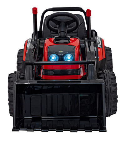 Koparka Traktor na akumulator dla dzieci Czerwony + Ruchome Ramię Łyżka + Pilot + Wolny Start + Radio FM + LED