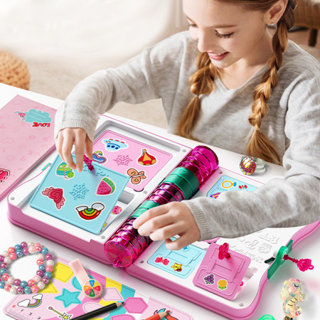 Sekretny Pamiętnik Na Kłódkę Notes Skrytka Kluczyk Akcesoria Różowy