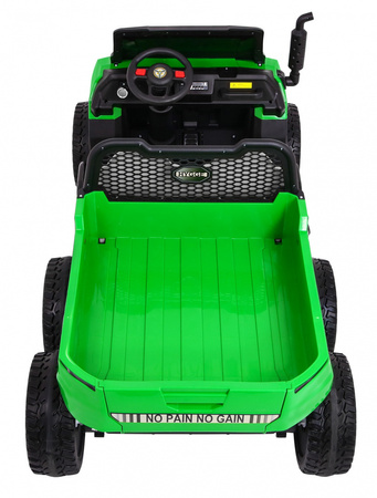 Autko Farmer Truck dla 2 dzieci Zielony + Napęd 4x4 + Pilot + Kiper + Audio LED