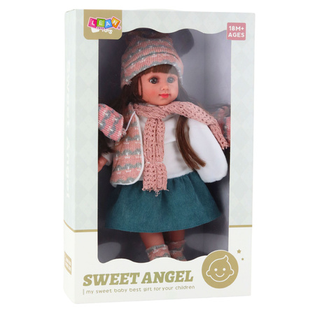 Lalka Sweet Angel W Zimowym Ubranku Czapka Szalik 36cm