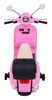 Skuter Vespa elektryczny dla dzieci Różowy + Kółka pomocnicze + Audio + Ekoskóra + EVA + Wolny Start