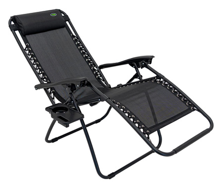 Leżak Ogrodowo Plażowy Czarny