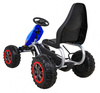 Duży Gokart Strong na pedały dla dzieci Niebieski + Obciążenie 100 kg + Koła EVA + Hamulec ręczny + Sportowy fotel