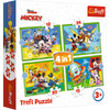 Puzzle - 4w1 (12, 15, 20, 24) - Wśród przyjaciół - Myszka Miki - Trefl 34616