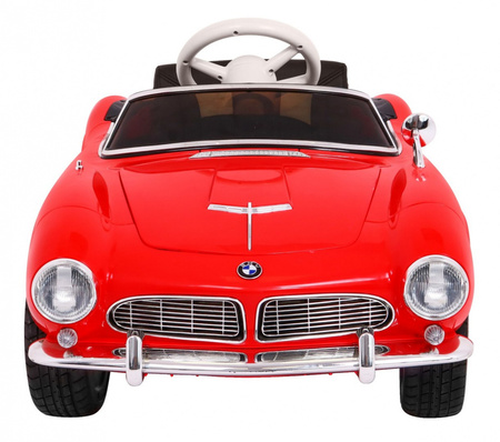 Autko BMW 507 Retro elektryczne dla dzieci Czerwony Roadster