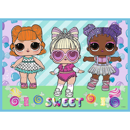 Puzzle - 4w1 (35, 48, 54, 70) - Poznaj laleczki - LOL Surprise! - Trefl 34613