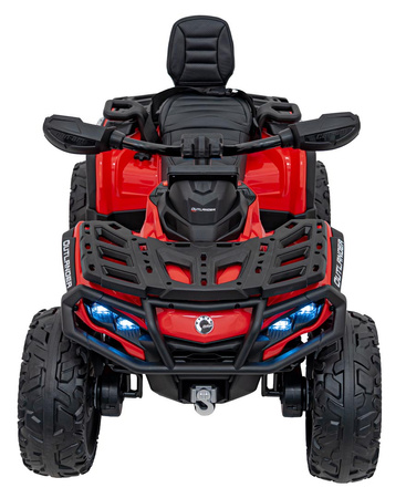 Quad Can Am Outlander ATV z Pilotem Czerwony