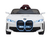 Autko BMW i4 na akumulator dla dzieci Biały + Wolny Start + EVA + Ekoskóra + Audio LED + Pilot