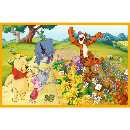 Puzzle - 2x24 - Dzień w ogrodzie - Disney - Kubuś Puchatek - Trefl 34436