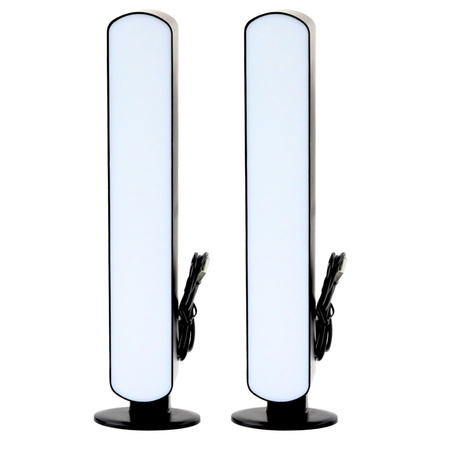 Zestaw Lampy Ambient RGB LED Gamingowe na Biurko Pilot 2 szt.