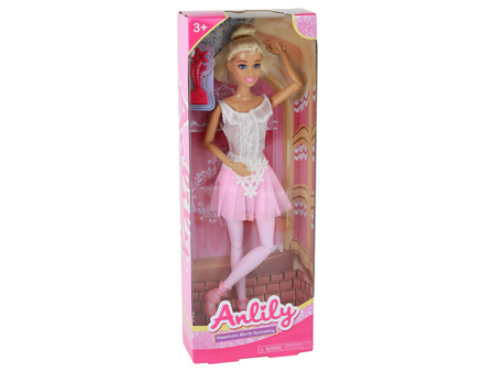 Lalka Dla Dzieci Anlily Baletnica Tancerka Statuetka Kok Różowa Sukienka