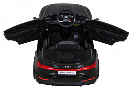 Audi E-Tron Sportback dla dzieci Czarny + Pilot + Napęd 4x4 + Wolny Start + Radio MP3 + LED