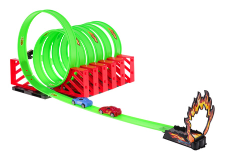 Ekstremalny Tor Wyścigowy dla dzieci 3+ Elementy konstrukcyjne 27 el. + 2 Autka rajdowe + 6 Pętli