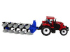 Czerwony Traktor z Pługiem Farma