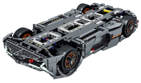 Zestaw Klocków Autko Sportowe Szare 1512el.