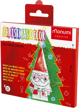 "Święty Mikołaj" kolorowanka 3D figurka + bombka choinkowa