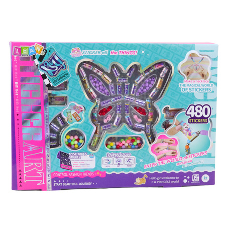 Zestaw Kratywny Do Tworzenia Biżuterii Koraliki 480 Naklejek