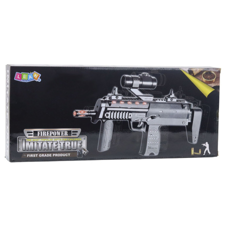 Karabin Zabawkowy Broń Światła Dźwięki Celownik Czarny 41cm