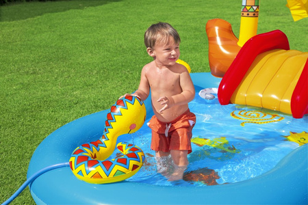 Plac Zabaw Dziki Zachód + Zjeżdżalnia BESTWAY