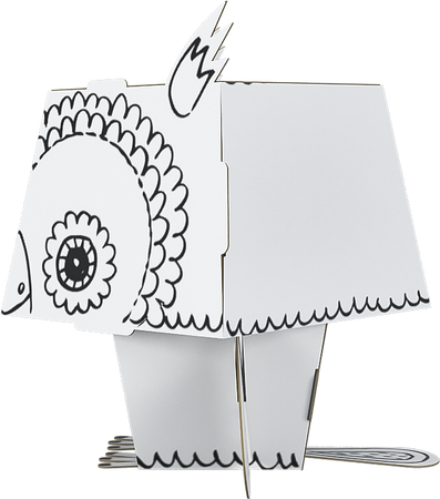 "Sowa" kolorowanka-składanka 3D dla dzieci