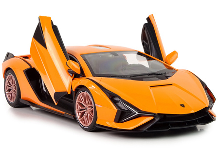 Auto R/C Lamborghini Sian FKP 37 Rastar 1:14 Pomarańczowe Na Pilota