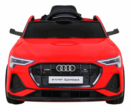 Audi E-Tron Sportback dla dzieci Czerwony + Pilot + Napęd 4x4 + Wolny Start + Radio MP3 + LED