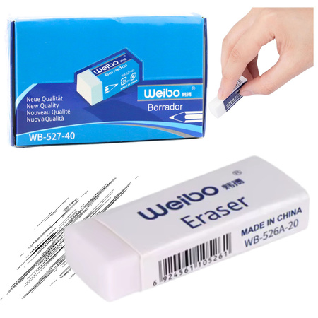 Gumka Do Mazania Szkolna Biurowa Biała WB-527-40 3,5cm