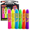 Zestaw Do Malowania Twarzy Pisaki Kredki Neonowe UV Fluorescencyjne 6szt