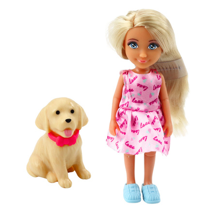 Zestaw Mini Laleczka Ankiki Na Skuterze Trójkołowym Piesek