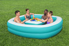 Dmuchany Basen dla rodziny 218x218x48 BESTWAY + Pływający Stolik Wyspa na napoje