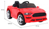 Autko GT Sport na akumulator dla dzieci Czerwony + Pilot + Wolny Start + Bagażnik + MP3 LED