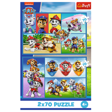 Puzzle - 2x70 - Psi Patrol rządzi - Trefl 34441