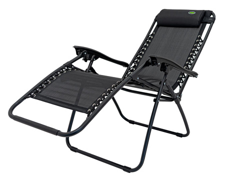 Leżak Ogrodowo Plażowy Czarny
